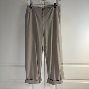 Zenergy by Chico’s Beige Lightweight Roll Up Pants Size 1 (8)